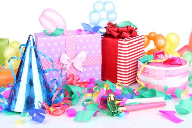 beyaz izole parti dekorasyon