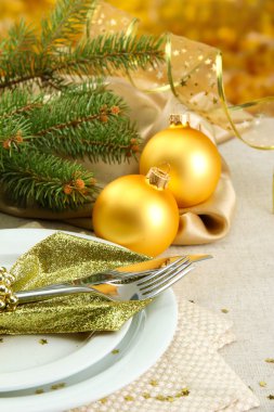 güzel Noel ayarlamak, yakın çekim