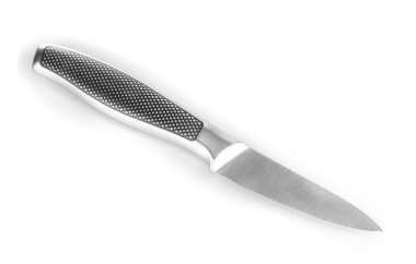 Paring bıçak üzerinde beyaz izole