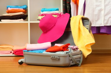 Gümüş çanta giyim odası ile açın.