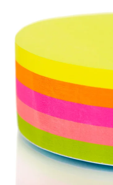 Stack of colorful Sticky Notes isolated on white — Stock Photo, Image