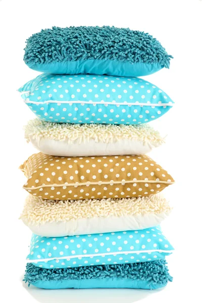 Hill colorful pillows isolated on white — Stock Photo, Image