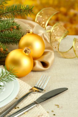 güzel Noel ayarlamak, yakın çekim