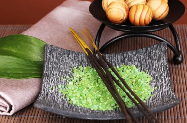 Aromaterapi kahverengi zemin ayarı