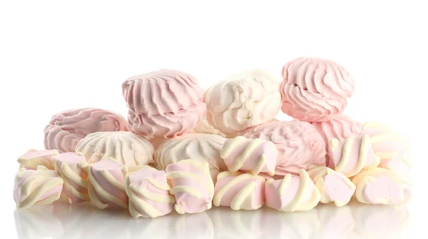 Marshmallows isolado em branco — Fotografia de Stock