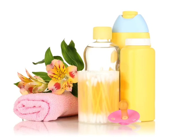 Kosmetyki dla dzieci na białym tle — Zdjęcie stockowe