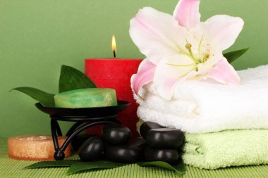 yeşil renkli güzel spa ayarı