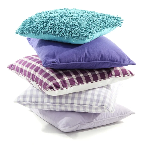 Hill colorful pillows isolated on white — Stock Photo, Image