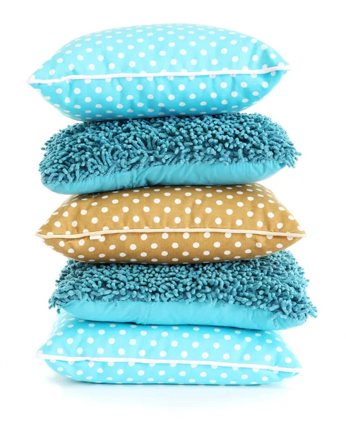 Hill colorful pillows isolated on white — Stock Photo, Image