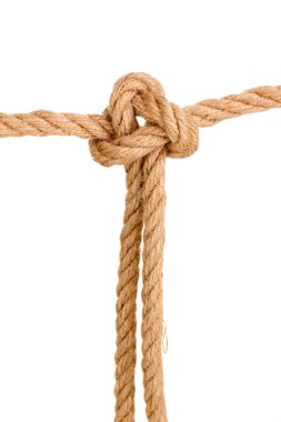 ip üzerinde beyaz izole düğüm ile