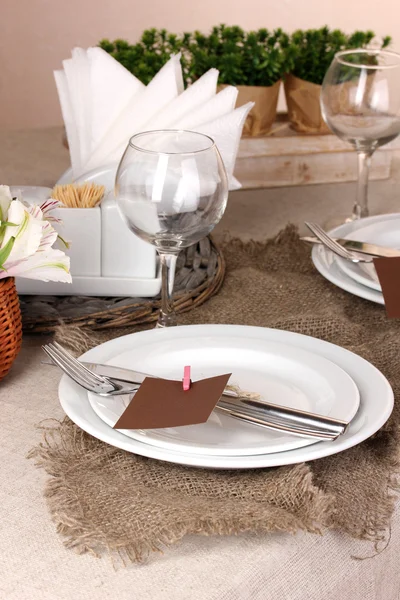 Rustic table setting — Stock Photo, Image