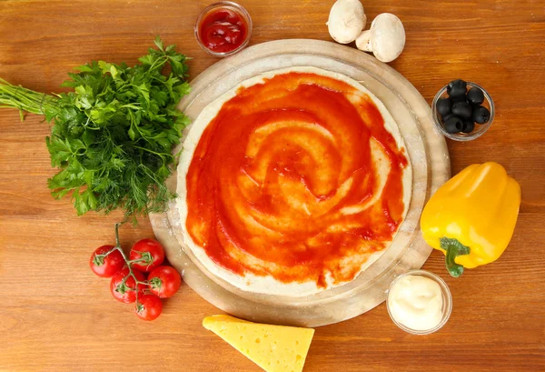 Process of making pizza — Stock Photo, Image