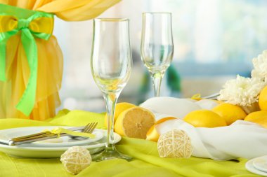 güzel tatil Tablo ayarı ile limon, yakın çekim