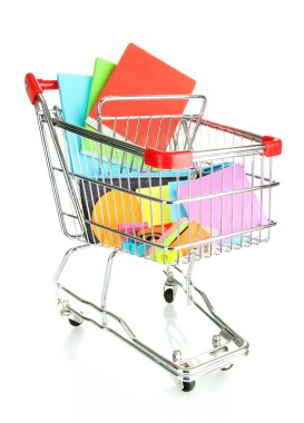 beyaz izole okul donanımları ile arabası