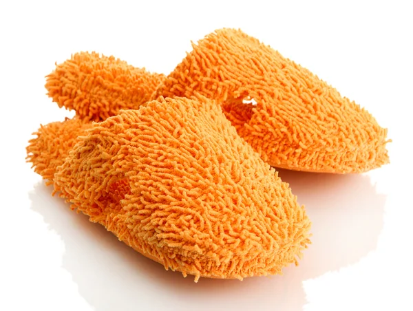 Pantuflas brillantes, aisladas en blanco — Foto de Stock