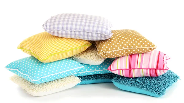 Hill colorful pillows isolated on white — Stock Photo, Image