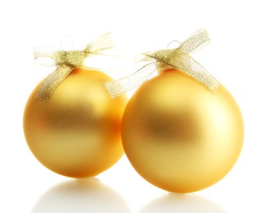 beyaz izole güzel Noel topları