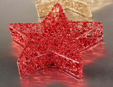 gri arka plan üzerinde Noel yıldız