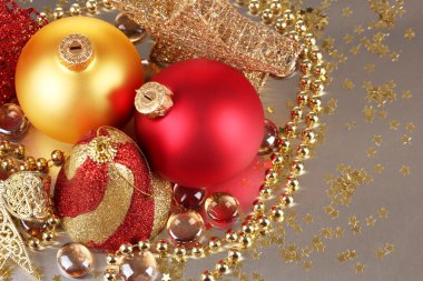 gri arka plan christmas dekorasyon