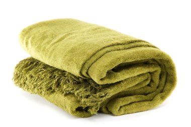 sıcak şal üzerinde beyaz izole