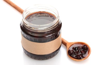 beyaz izole lezzetli berry reçel