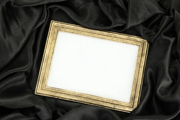 Empty frame on beautiful silk — Stockfoto