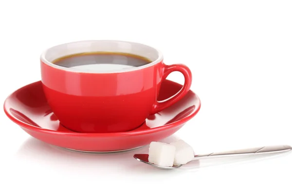 Secangkir kopi merah kental terisolasi di atas putih — Stok Foto