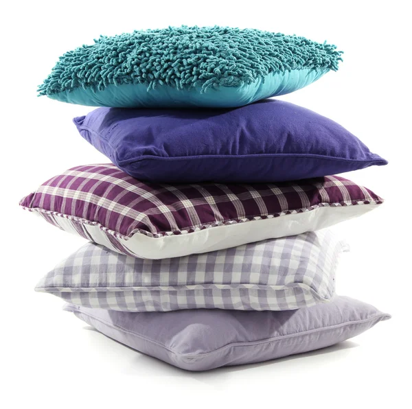 Hill colorful pillows isolated on white — Stock Photo, Image