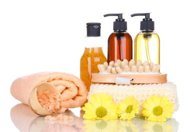 beyaz izole bir vücut bakımı için ayarla