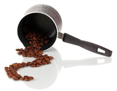 kahve makinesi üzerinde beyaz izole