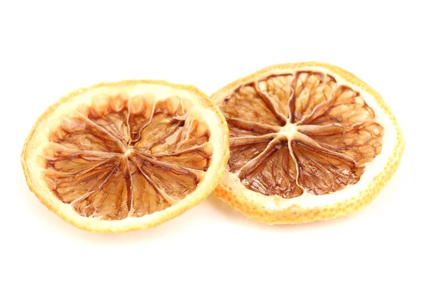 Dried lemon isolated on white — Stock Photo, Image