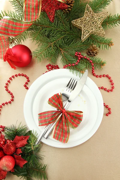 Beautiful christmas setting, close up — Stock Photo, Image