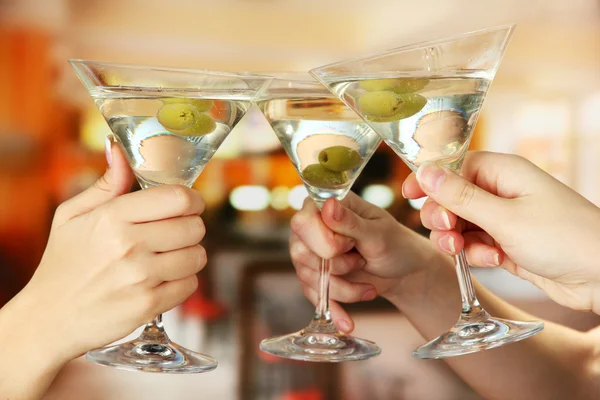 Bicchieri da martini partito aziendale — Foto Stock