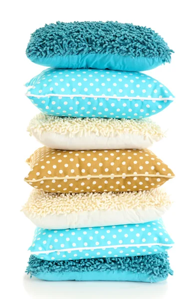 Hill colorful pillows isolated on white — Stock Photo, Image