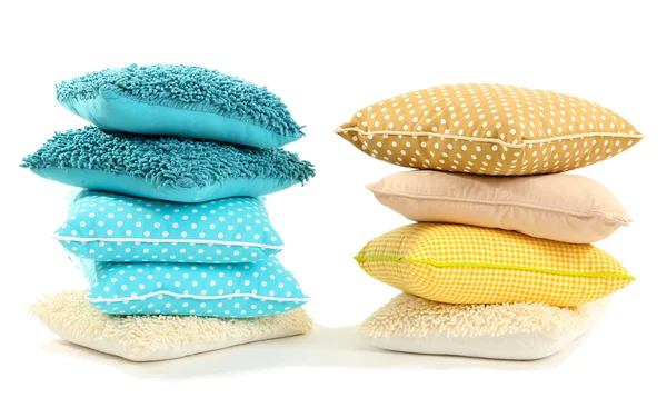 Hills colorful pillows isolated on white — Stock Photo, Image