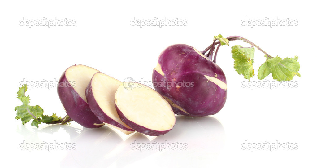 Fresh turnip isolated on white