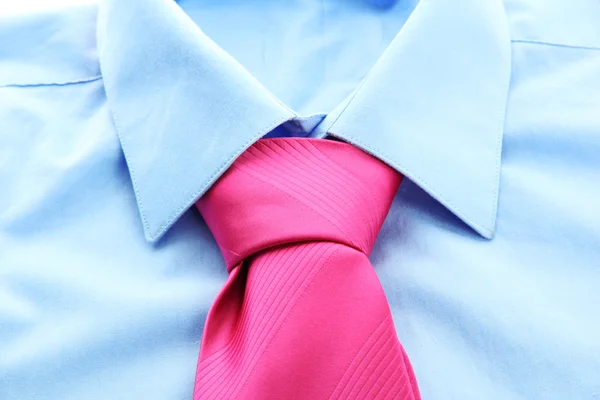 Gravata na camisa close-up — Fotografia de Stock