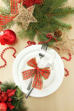 güzel Noel ayarlamak, yakın çekim