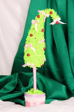 Christmas tree with curved tip clipart