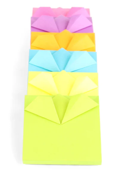 Notas adesivas coloridas isoladas em branco — Fotografia de Stock