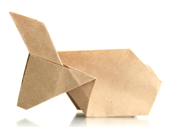 Кролик Оригами, изолированный на белом — стоковое фото