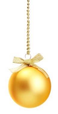 güzel bir Noel top, üzerinde beyaz izole