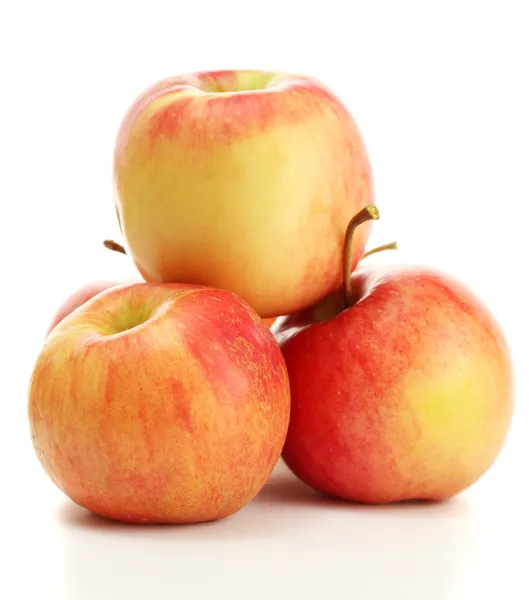 Γλυκά μήλα, που απομονώνονται σε λευκό — Φωτογραφία Αρχείου