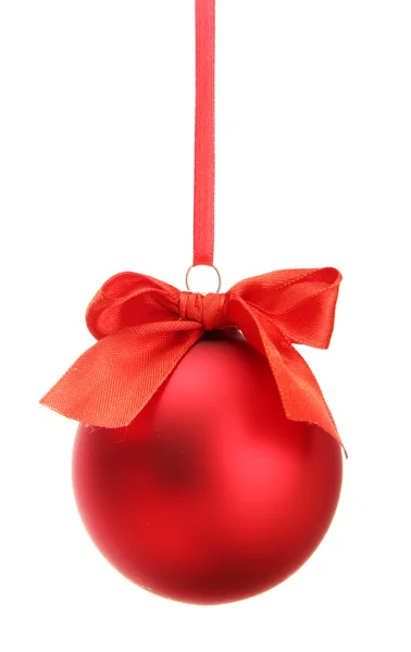Hermosa bola de Navidad, aislado en blanco —  Fotos de Stock
