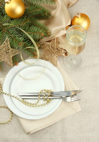 Beautiful christmas setting, close up — Stock Photo, Image