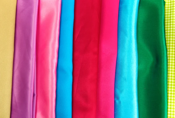 Heap of cloth fabrics, close up — Stock Photo, Image