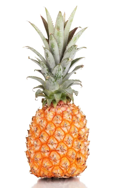 Rijpe ananas geïsoleerd op wit — Stockfoto