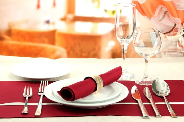 Instelling van de tabel van de vakantie in restaurant — Stockfoto