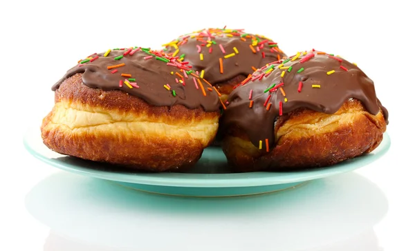 Smakelijke donuts op kleurplaat geïsoleerd op wit — Stockfoto