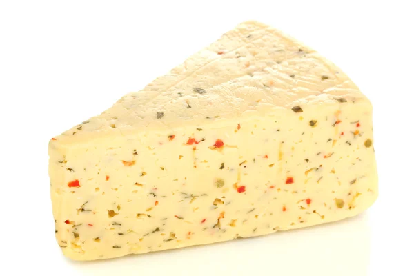 A fűszerek elszigetelt fehér sajt — Stock Fotó